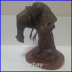 Gracious Retrieval Bradford Williams Labrador Hunt Dog Pheasant Bronze Sculpture