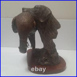 Gracious Retrieval Bradford Williams Labrador Hunt Dog Pheasant Bronze Sculpture