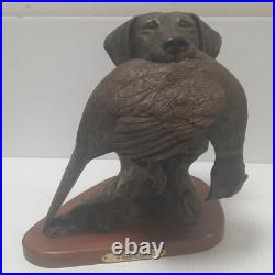 Gracious Retrieval Bradford Williams Labrador Hunt Dog Pheasant Bronze Sculpture