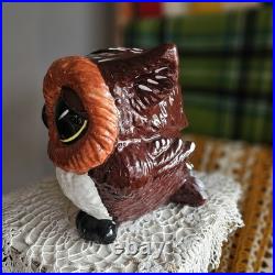 Groovy Vintage Style Fat Owl Cookie Jar Big Sky Carvers Approx 8.5x8.5