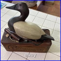 H. S. Trask Ducks Unlimited Wooden Duck Display Carving