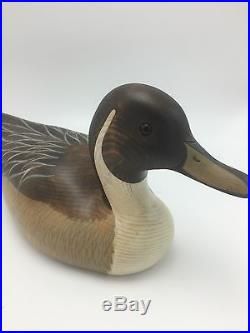 Hand Carved Decoy Pintail Duck Signed Park Goodman Big Sky Carvers 21x6