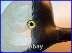 Hand Carved Hooded Merganser Drake Vintage Wooden Decorative Duck Decoy Signed