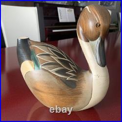 Hand-Carved Wooden Pintail Duck by Big Sky Carvers Hindley Collection No Tail