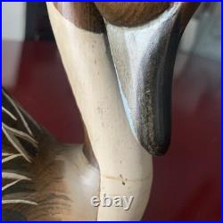 Hand-Carved Wooden Pintail Duck by Big Sky Carvers Hindley Collection No Tail