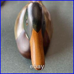 Hand Painted Wooden 1984 Rare twice signed Big Sky Carvers Canvasback Duck Decoy