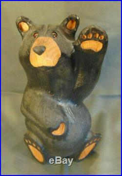 Hand carved Big Sky Bears figurine western pine Montana 13 folk art statue wave