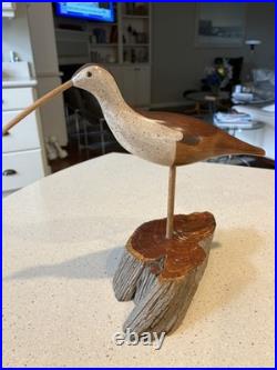 Hand carved Wooden Shorebird by Big Sky Woodcarvers Montana