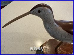 Hand carved Wooden Shorebird by Big Sky Woodcarvers Montana