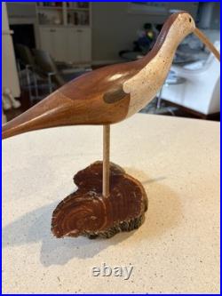Hand carved Wooden Shorebird by Big Sky Woodcarvers Montana