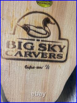 Hand carved, hand painted mallard duck signed dated 2004 2of16 big sky carvers