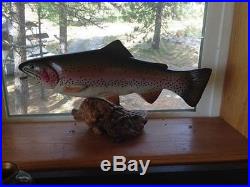 Hand carved rainbow trout by Bill Reel of Big Sky Carvers