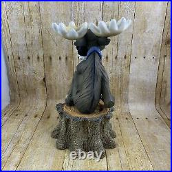 Happy Holidays Mountain Moose Figurine FLAW Large Big Sky Carvers Driscoll 2007