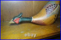 Hindley Collection by Big Sky Carvers Rare Wooden Long Tail Quail Decoy 2012