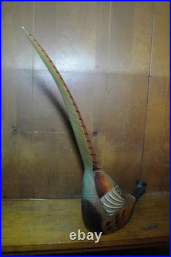 Hindley Collection by Big Sky Carvers Rare Wooden Long Tail Quail Decoy 2012