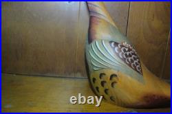 Hindley Collection by Big Sky Carvers Rare Wooden Long Tail Quail Decoy 2012