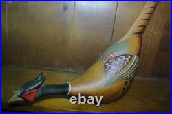 Hindley Collection by Big Sky Carvers Rare Wooden Long Tail Quail Decoy 2012