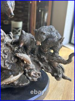 Home Schooled Bear Family By Marc Pierce, Signature Collection. Big Sky Carver