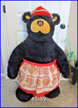 Huge Big Sky Carvers Beareggts Bears Vintage Plush Black Bear 42 tall