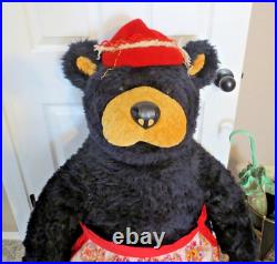 Huge Big Sky Carvers Beareggts Bears Vintage Plush Black Bear 42 tall