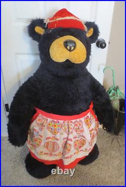 Huge Big Sky Carvers Beareggts Bears Vintage Plush Black Bear 42 tall