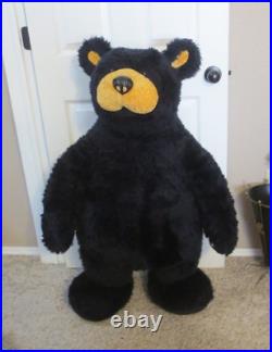 Huge Big Sky Carvers Beareggts Bears Vintage Plush Black Bear 42 tall