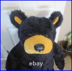 Huge Big Sky Carvers Beareggts Bears Vintage Plush Black Bear 42 tall