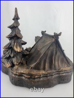 J. M Fleming Big Sky Carvers Sculpture The Tresspassers Bears Tent Trees Art HTF