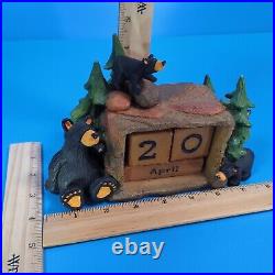 Jeff Fleming Bears Perpetual Calendar BearFoots Discontinued Rare Big Sky Carver