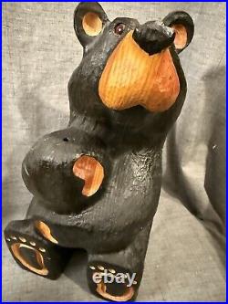 Jeff Fleming Big Sky Carvers 14 Black Bear W Tree Solid Wood Carving Art