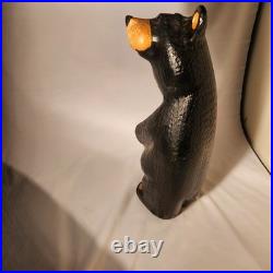 Jeff Fleming Big Sky Carvers BLACK BEAR Golf 12 Wood Carving Art EUC Rare New