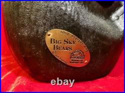 Jeff Fleming Big Sky Carvers BLACK BEAR Waving 13 Wood Carving Art EUC Rare