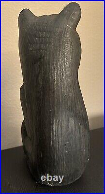 Jeff Fleming Big Sky Carvers BSC Black Bear w Trout 15 Solid Wood Carving Art