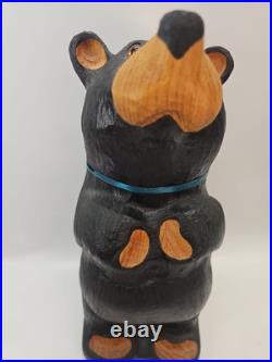 Jeff Fleming Big Sky Carvers Black Bear 13 Wood Carving Art Petey With Tag