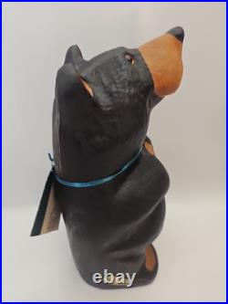 Jeff Fleming Big Sky Carvers Black Bear 13 Wood Carving Art Petey With Tag