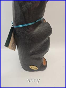 Jeff Fleming Big Sky Carvers Black Bear 13 Wood Carving Art Petey With Tag