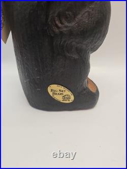 Jeff Fleming Big Sky Carvers Black Bear 13 Wood Carving Art Petey With Tag