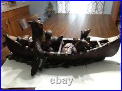 Jeff Fleming Big Sky Carvers Canoe Trip Bear Sculpture #49902 Bear foots 24W