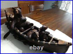 Jeff Fleming Big Sky Carvers Canoe Trip Bear Sculpture #49902 Bear foots 24W