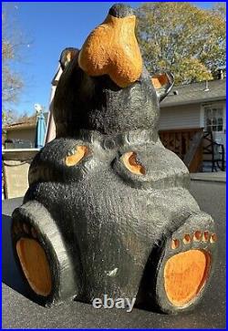 Jeff Fleming Big Sky Hand Carved Wood Bear Statue Sculpture 10 ROSIE