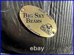 Jeff Fleming Big Sky Hand Carved Wood Bear Statue Sculpture 10 ROSIE