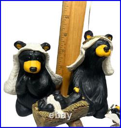 Jeff Fleming SIGNED Big Sky Carvers Bearfoots Bears Beartivity7 Piece Nativity