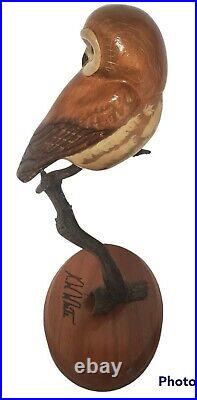 K. W. White Big Sky Carvers Masters Conservation Edition Woodcarving Owl 117/300