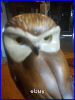 K. W. White Big Sky Carvers Owl Sculpture Signed Limited Edition #380/950. COA