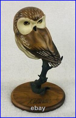 K. W. White Big Sky Carvers Owl Sculpture Signed Limited Edition #429/950 No COA