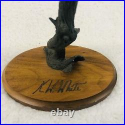 K. W. White Big Sky Carvers Owl Sculpture Signed Limited Edition #429/950 No COA