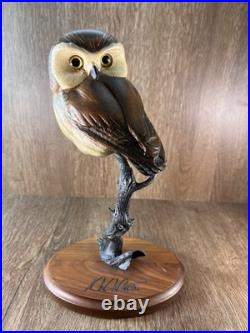 K. W. White Big Sky Carvers Owl Sculpture Signed Limited Edition #736/950