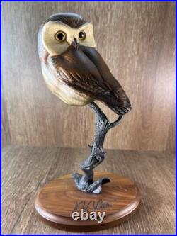 K. W. White Big Sky Carvers Owl Sculpture Signed Limited Edition #736/950