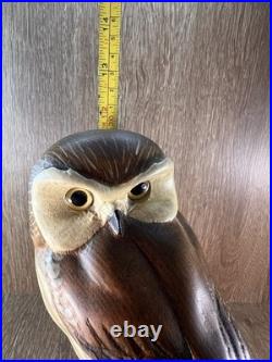 K. W. White Big Sky Carvers Owl Sculpture Signed Limited Edition #736/950