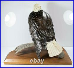 K W White Big Sky Master Carver Bald Eagle Sculpture Limited Edition